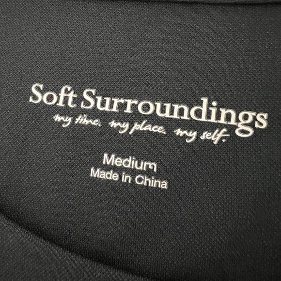 Soft Surroundings Womens Larsa Black Layered Front Tunic Top size Medium - Picture 8 of 11